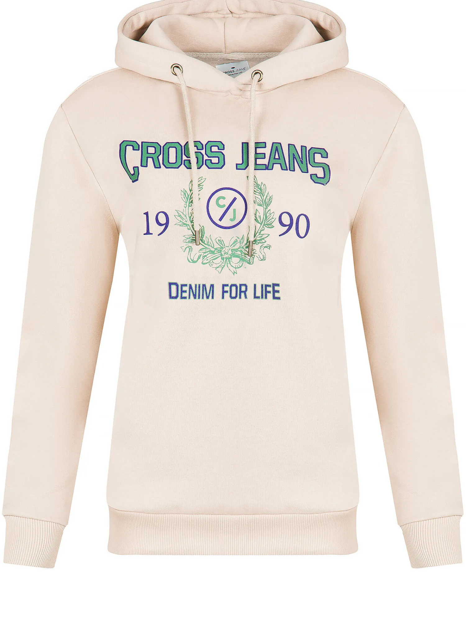Bluza damska beżowa z nadrukiem 65326-636 DESERT SUN<Cross Jeans Discount