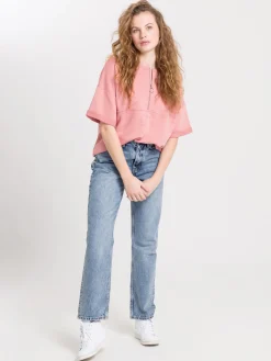 Bluza damska brzoskwiniowa z krótkim rękawem 65335-303<Cross Jeans Best