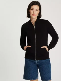 Bluza damska czarna bez kaptura 65433-020<Cross Jeans Discount