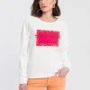 Bluza damska z nadrukiem 65344-028<Cross Jeans Clearance