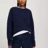 Bluza damska granatowa bez kaptura 65444-001<Cross Jeans Online