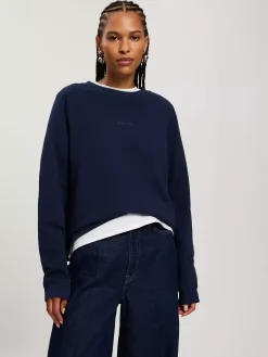 Bluza damska granatowa bez kaptura 65444-001<Cross Jeans Online