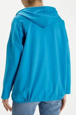 Bluza damska niebieska z kapturem 65331-538 BRIGHT  BLUE<Cross Jeans Sale