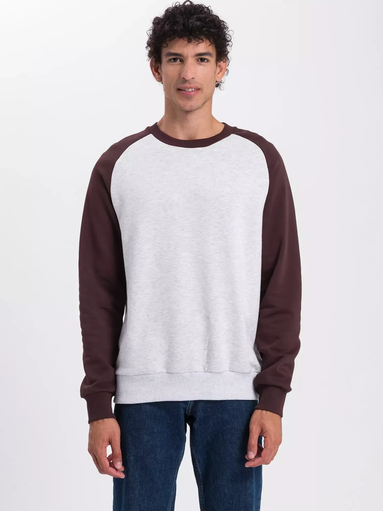 Bluza męska brązowo szara bez kaptura 25337-245 BROWN<Cross Jeans Clearance