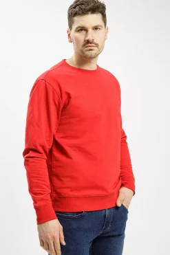 Bluza męska czerwona 25443-007<Cross Jeans Outlet