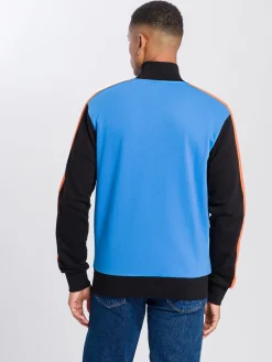 Bluza męska niebieska na suwak 25360-055 DREAM BLUE<Cross Jeans Online