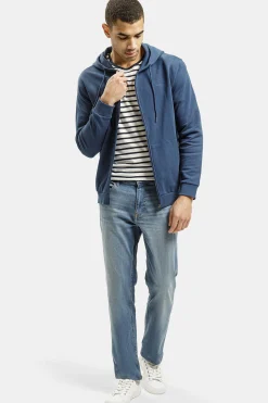 Bluza męska niebieska z kapturem 25503-005<Cross Jeans Sale