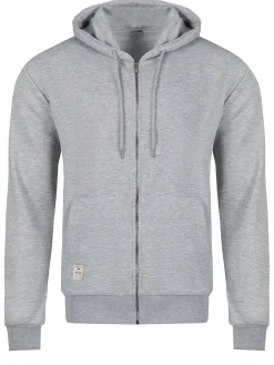 Bluza męska szara z kapturem 25182-004 GREY MELANGE<Cross Jeans Discount