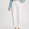 Jeansy damskie białe Straight Fit C 4852-005<Cross Jeans Online