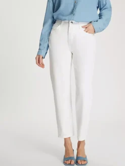 Jeansy damskie białe Straight Fit C 4852-005<Cross Jeans Online