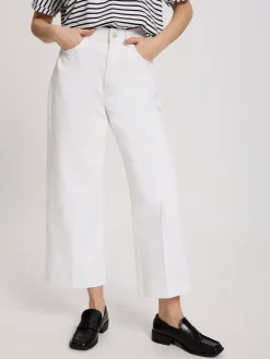 Jeansy damskie białe Wide Leg P 534-005<Cross Jeans Outlet