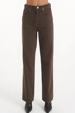 Jeansy damskie brązowe Wide Leg Diana C 4517-037<Cross Jeans Clearance