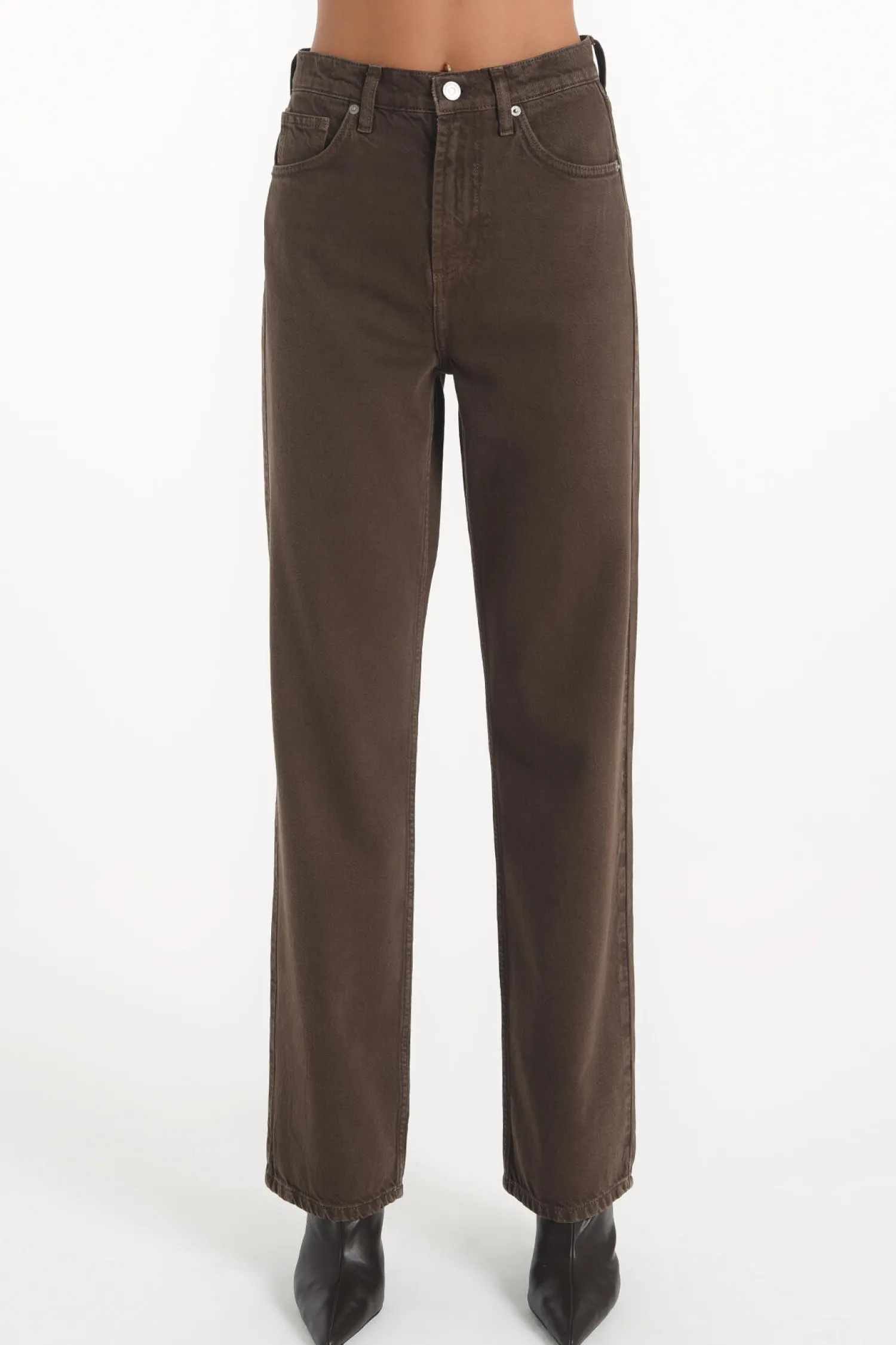 Jeansy damskie brązowe Wide Leg Diana C 4517-037<Cross Jeans Clearance