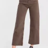 Jeansy damskie brązowe Wide Leg Cropped P 516-009<Cross Jeans Discount