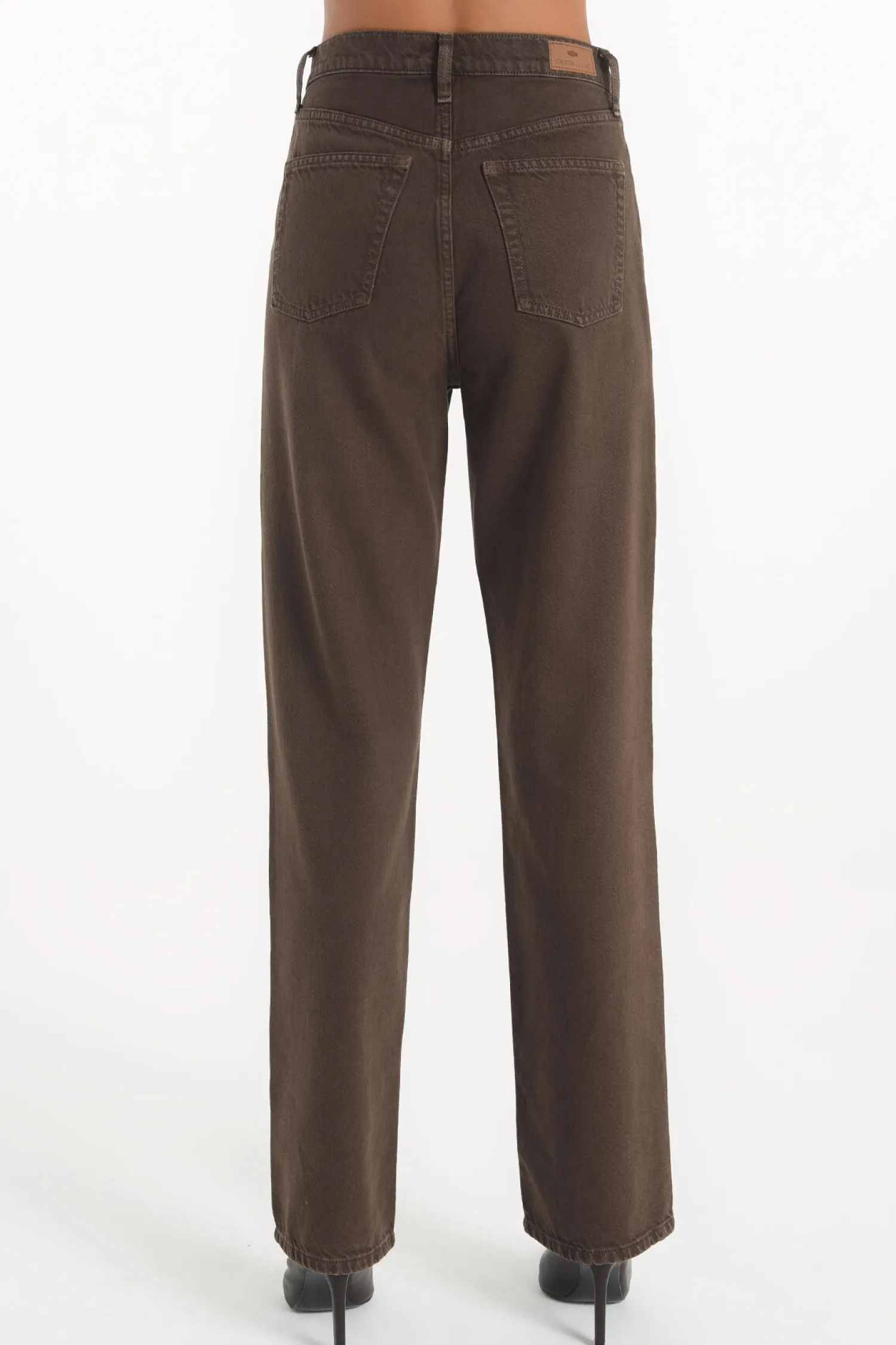 Jeansy damskie brązowe Wide Leg Diana C 4517-037<Cross Jeans Clearance