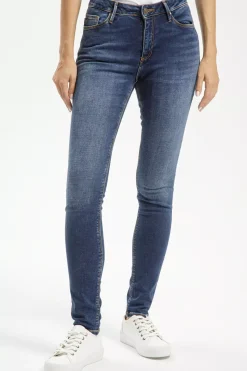 Jeansy damskie ciemnoniebieskie Skinny fit Alan N 497-142<Cross Jeans Best