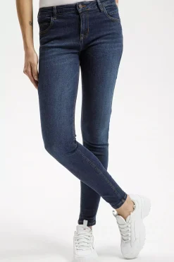 Jeansy damskie ciemnoniebieskie Super Skinny Fit Page P 419-037<Cross Jeans New