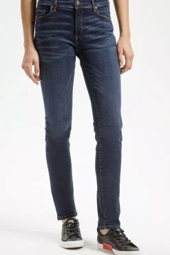 Jeansy damskie ciemnoniebieskie Slim Fit Anya P 489-136<Cross Jeans New