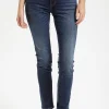 Jeansy damskie ciemnoniebieskie Straight Rosalie P 437-017<Cross Jeans Best