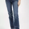Jeansy damskie ciemnoniebieskie Straight Rose N 487-077<Cross Jeans Best