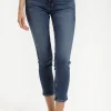 Jeansy damskie ciemnoniebieskie Mom Jeans New Mom P 509-010<Cross Jeans Online