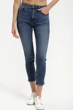Jeansy damskie ciemnoniebieskie Mom Jeans New Mom P 509-010<Cross Jeans Online