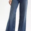 Jeansy damskie ciemnoniebieskie Wide Leg P 540-016<Cross Jeans Discount
