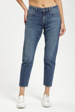 Jeansy damskie ciemnoniebieskie Boyfriend Fit N 580-005<Cross Jeans Best