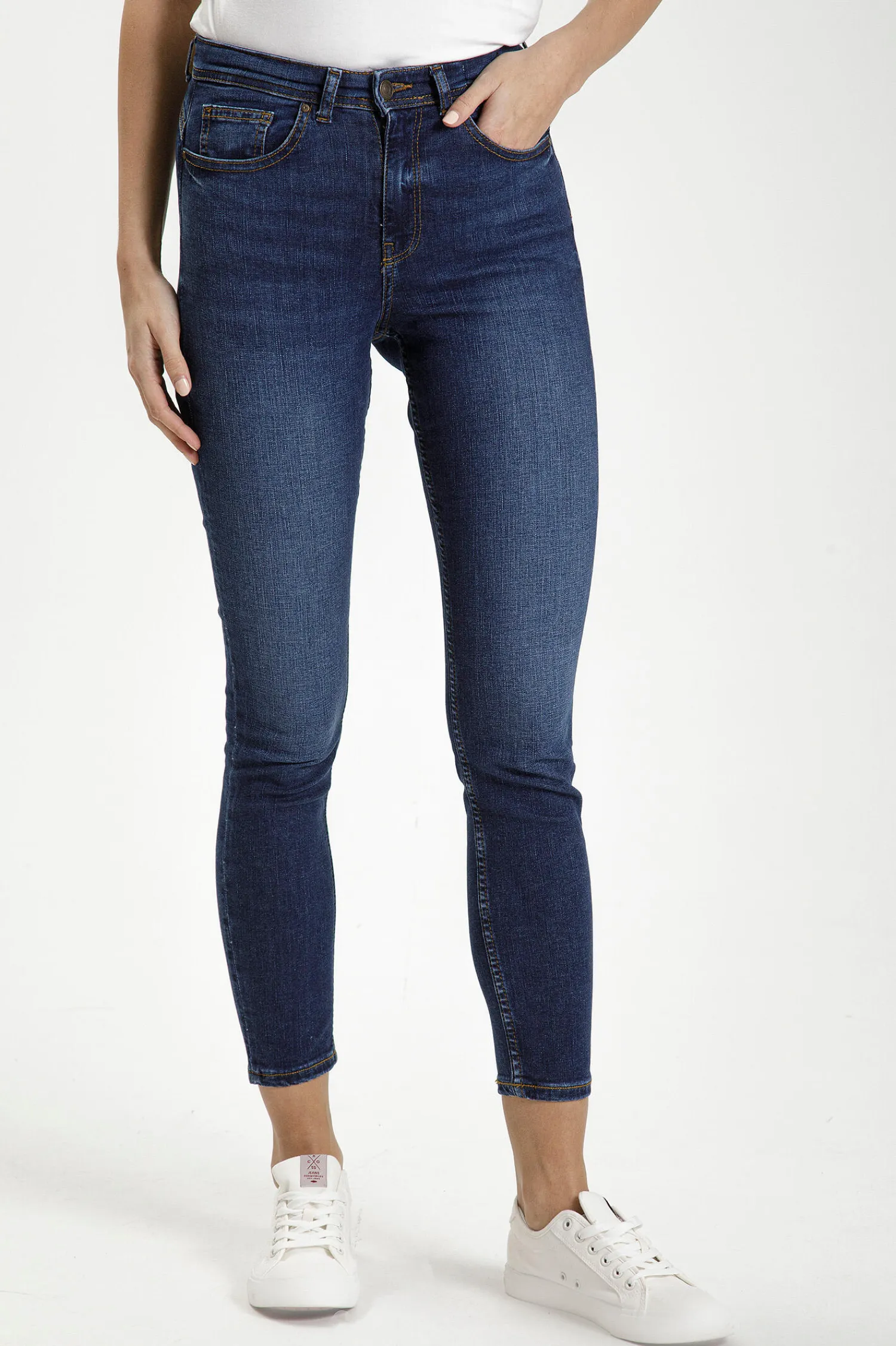 Jeansy damskie ciemnoniebieskie Super Skinny Fit Judy P 429-135<Cross Jeans Online