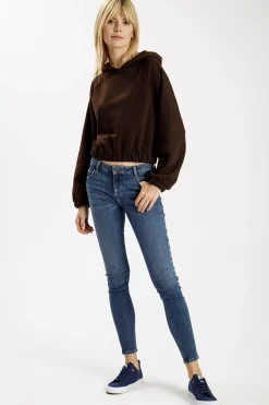 Jeansy damskie ciemnoniebieskie Super Skinny Fit Page P 419-026<Cross Jeans Outlet