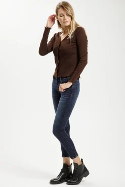 Jeansy damskie ciemnoniebieskie Super Skinny Fit Alyss P 474-122<Cross Jeans New