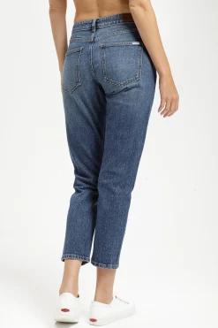 Jeansy damskie ciemnoniebieskie Boyfriend Fit N 580-005<Cross Jeans Best