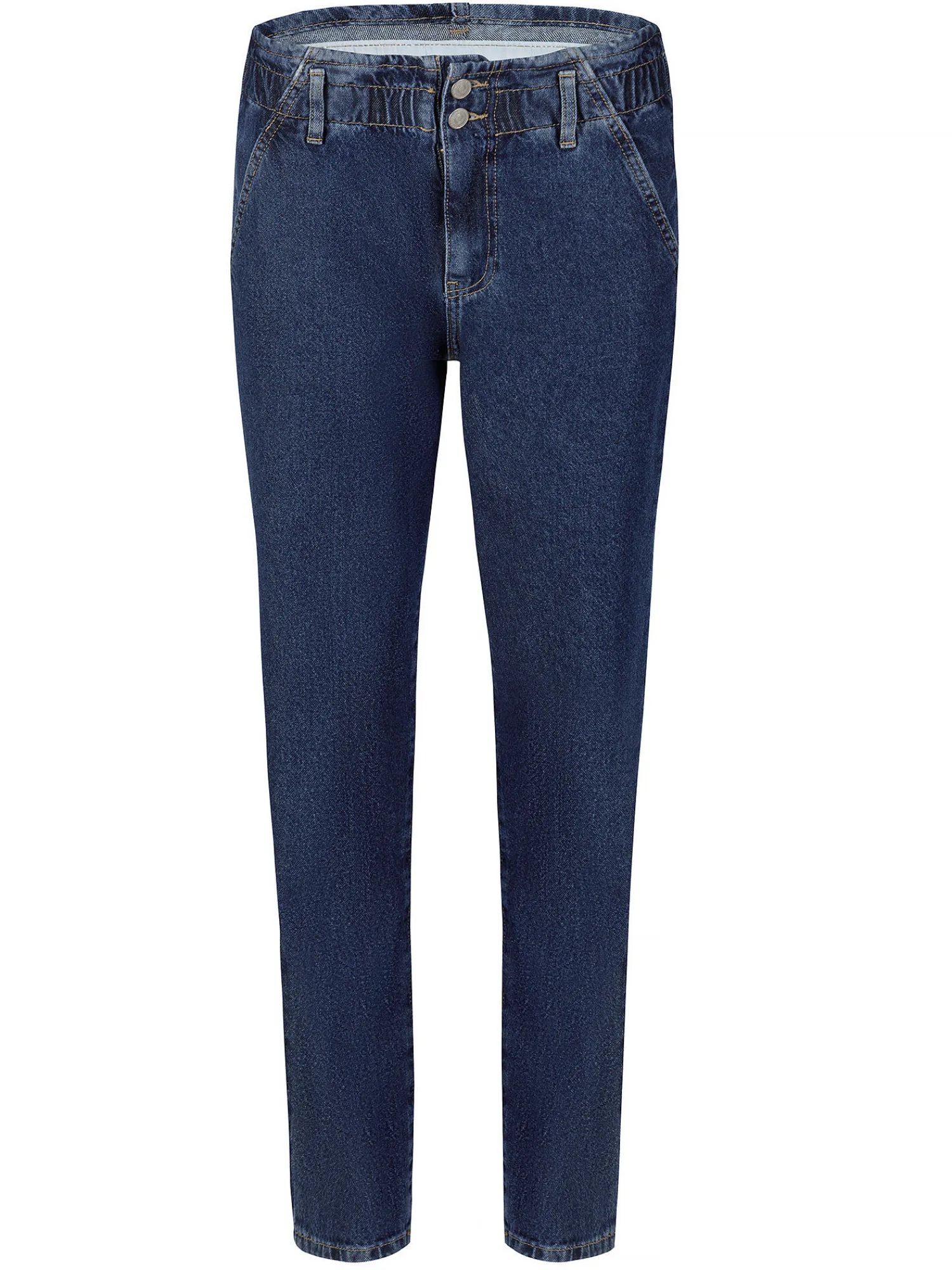 Jeansy damskie ciemnoniebieskie Mom Fit P 423-008<Cross Jeans Best