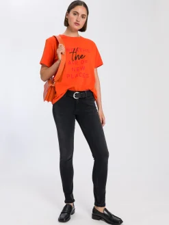 Jeansy damskie czarne Skinny Fit Alan N 497-307<Cross Jeans Clearance