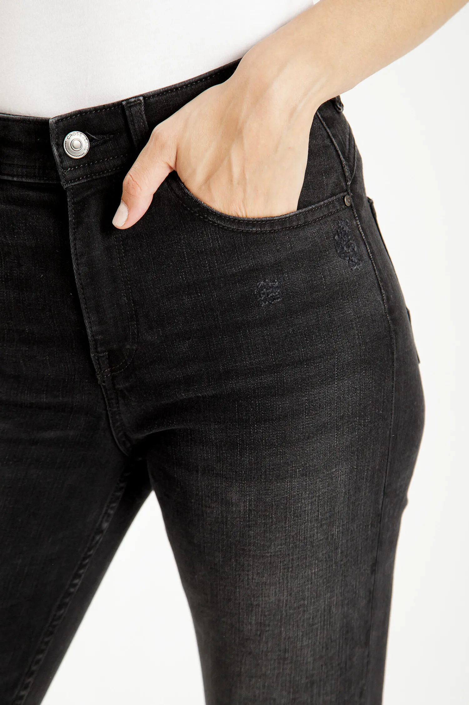 Jeansy damskie czarne Super Skinny Fit Judy P 429-115<Cross Jeans Hot