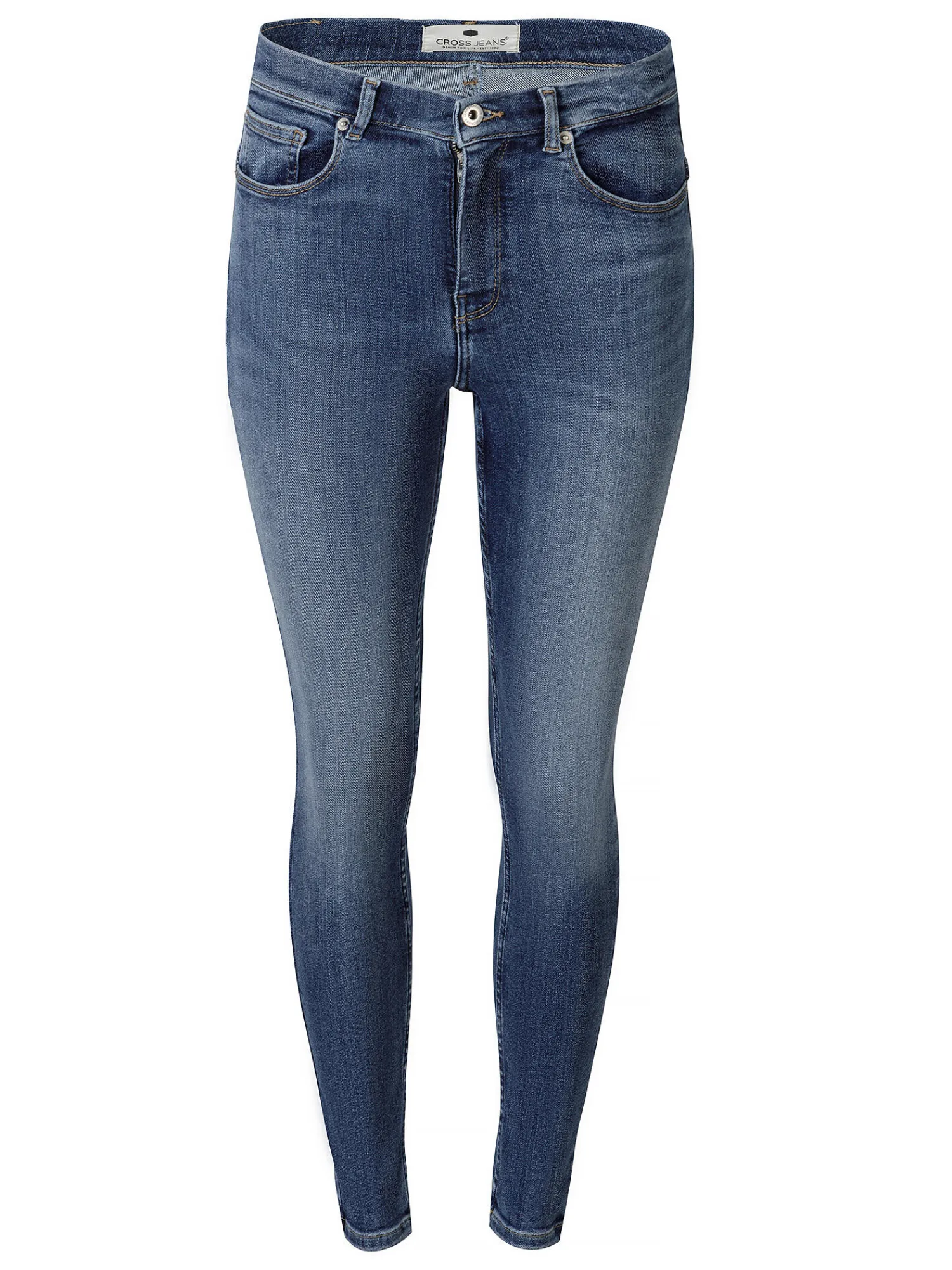 Jeansy damskie niebieskie Super Skinny Fit Judy P 429-145<Cross Jeans Online