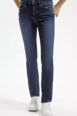 Jeansy damskie niebieskie Straight Fit Rose N 492-005<Cross Jeans Hot