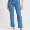 Jeansy damskie niebieskie Straight Leg Karlie P 475-006<Cross Jeans Fashion