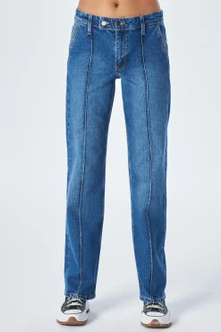 Jeansy damskie niebieskie Straight C 4805-005<Cross Jeans Discount