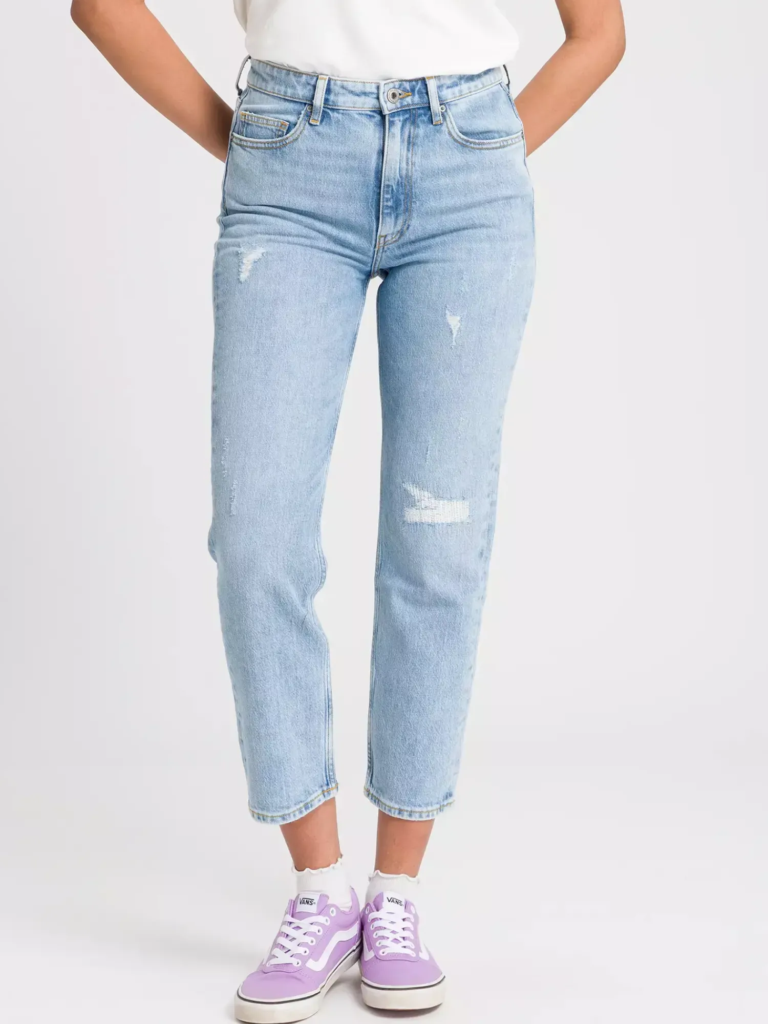 Jeansy damskie niebieskie Straight Marisa P 476-043<Cross Jeans Best