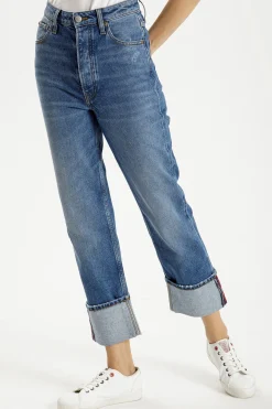 Jeansy damskie niebieskie Straight Brooke P 420-010<Cross Jeans Best