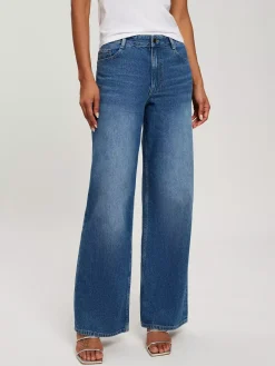 Jeansy damskie niebieskie Flare Fit P 568-009<Cross Jeans Outlet