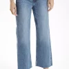 Jeansy damskie niebieskie Wide Leg Cropped P 516-008<Cross Jeans Outlet