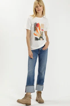 Jeansy damskie niebieskie Straight Brooke P 420-010<Cross Jeans Best