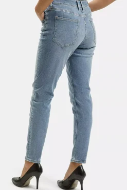 Jeansy damskie niebieskie Mom Jeans Joyce N 432-089<Cross Jeans Discount