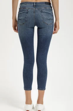 Jeansy damskie niebieskie Super Skinny Fit Alyss P 474-121<Cross Jeans Best