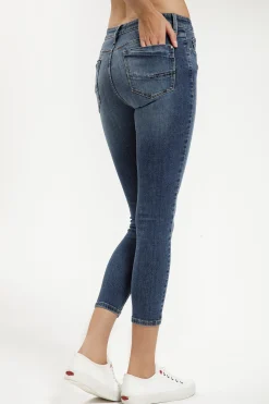 Jeansy damskie niebieskie Super Skinny Fit Alyss P 474-121<Cross Jeans Best