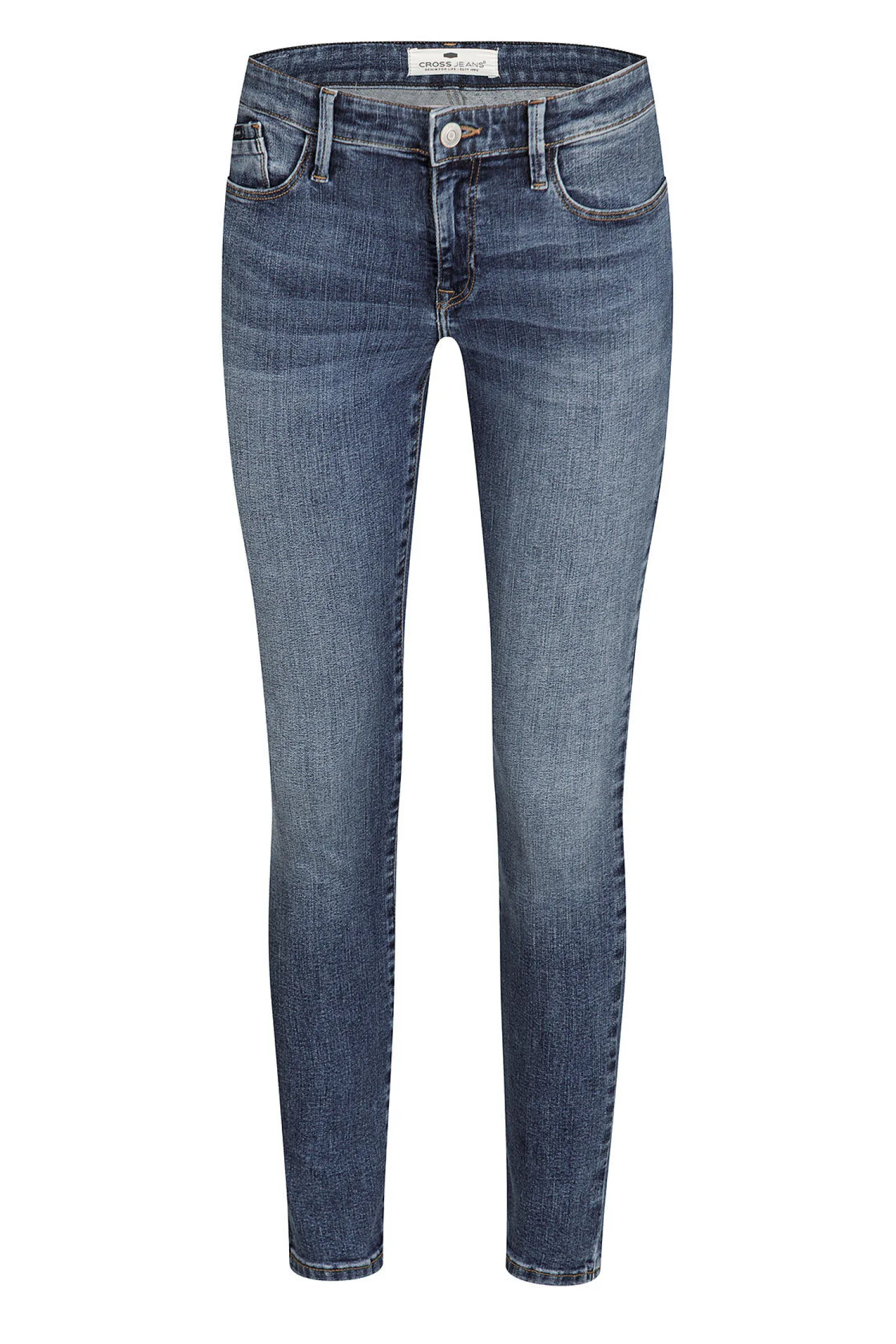 Jeansy damskie niebieskie Super Skinny Fit Alyss P 474-121<Cross Jeans Best