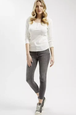 Jeansy damskie szare Super Skinny Fit Alyss P 474-126<Cross Jeans Best