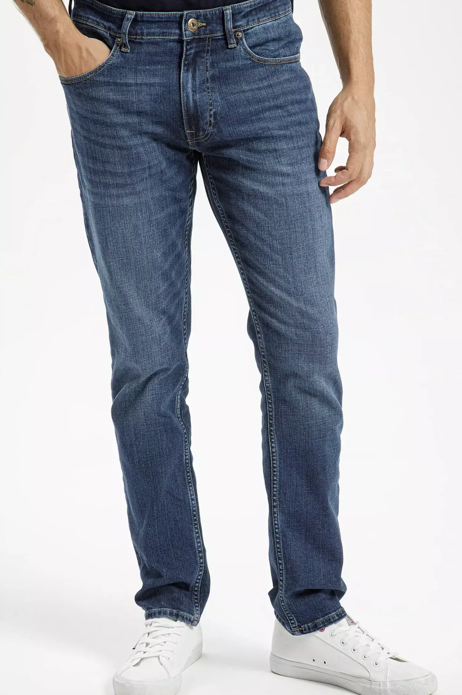 Jeansy męskie granatowe Slim Fit Trammer E 169-112<Cross Jeans Sale